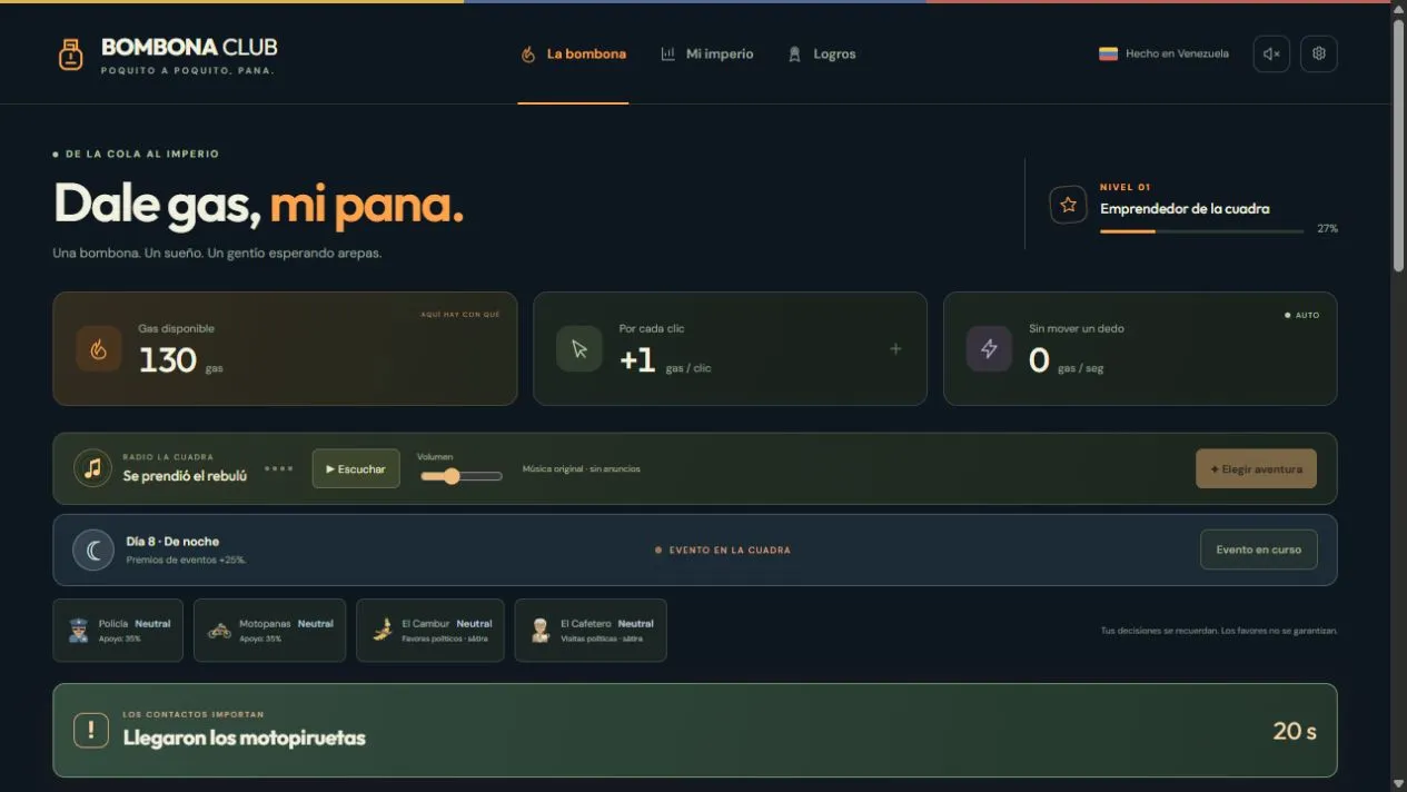 Bombona Club: recursos de gas, radio y decisiones del barrio